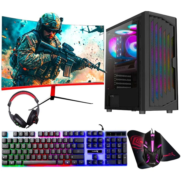 Turbox Tx5695 i5 4440 16GB Ram 256GB SSD 4GB GT740 23.6 75Hz Curved Oem Paket ürün görseli 1