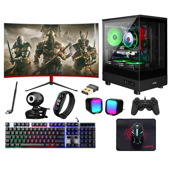 Turbox Tx6147 i5 6400 16GB Ram 512GB SSD 8GB RX580 23.6 75Hz Curved Oem Paket ürün görseli 1