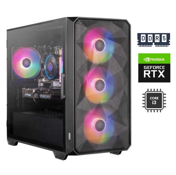 Dragos DRx7032 i3 12100F 16GB DDR5 Ram 512GB NVMe SSD ASUS RTX3050 Yüksek Performanslı Oem Paket ürün görseli 1