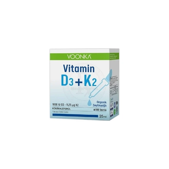Voonka Vitamin D3+K2 Damla 25 ml ürün görseli 1