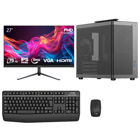 Turbox Tx7609 i7 14700 16GB DDR4 Ram 1TB M.2 NVMe SSD 27 inç Monitör Oem Paket ürün görseli 1