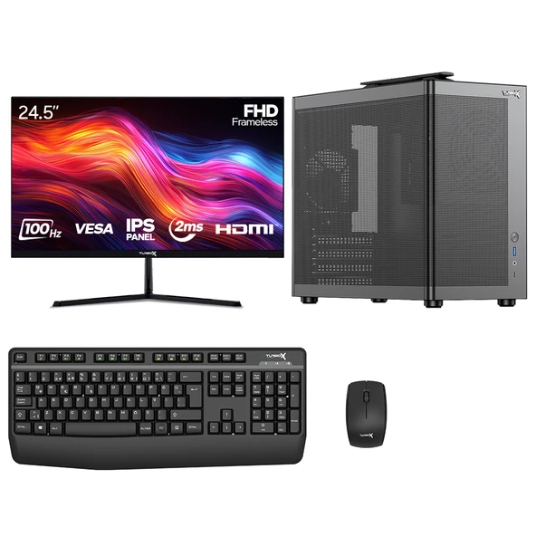 Turbox Tx7527 i5 14400 16GB DDR4 Ram 256GB M.2 NVMe SSD 24.5 inç Monitör Oem Paket ürün görseli 1