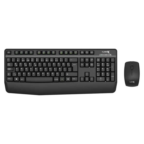 Turbox Workeys Office USB Kablosuz 2.4ghz Siyah Multimedya Standart Q Kablosuz Klavye ve Mouse ürün görseli 1