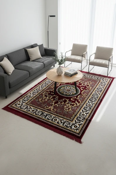 Makina Halısı Saçaklı Kaymaz Taban Halı 2x3 Metre ürün görseli 1