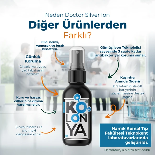 Gümüş Iyonlu Dezenfektan Kolonya 50 ml - Resim 3