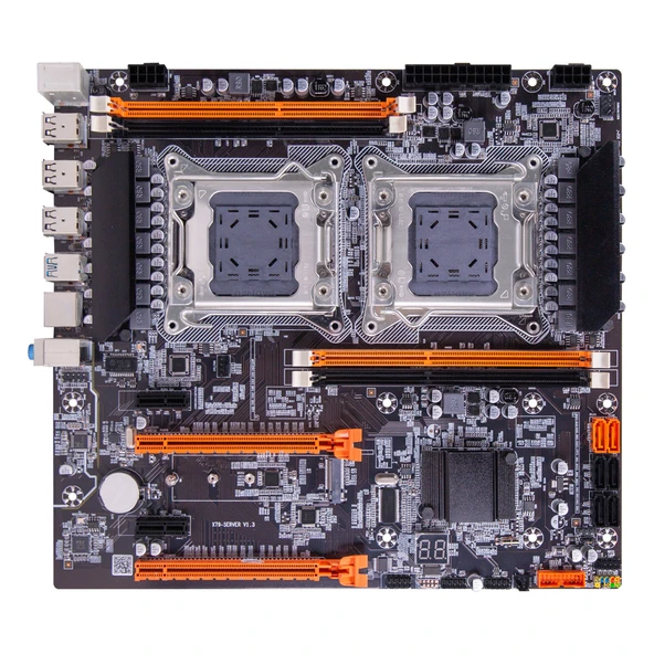 Turbox X79-8D Sata Ddr3 1866 MHz Usb 3.0 Ses G.Lan LGA2011 Çift İşlemcili Anakart ürün görseli 1