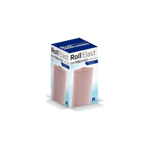 Roll Elast Ten Rengi Tıbbi Elastik Bandaj 8cmx3.5m ürün görseli 1