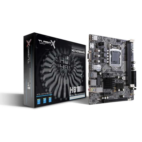 Turbox WorkTeam H81 M.2 Sata Ddr3 1600MHz Usb 2.0 Vga Hdmi Ses G.Lan 1150P 4.Gen Anakart ürün görseli 1