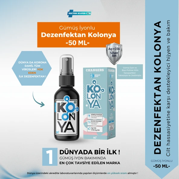 Gümüş Iyonlu Dezenfektan Kolonya 50 ml ürün görseli 1