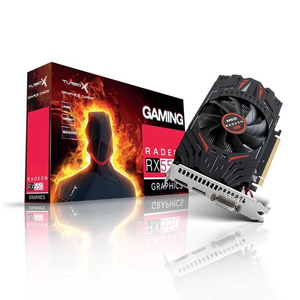 Turbox Arcade Hero M RX550 Amd GDDR5 128Bit Dvi.Hdmi Tek Fan 4GB Ekran Kartı (Box) ürün görseli 1
