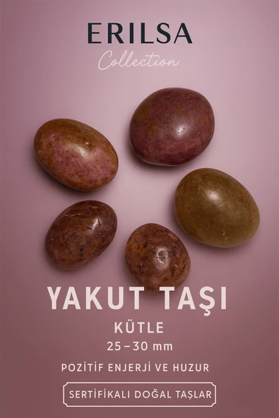 Sertifikalı Yakut Taşı Kütle 25–30 mm Sevgi Pozitif Enerji ve Huzur Taşı ürün görseli 1