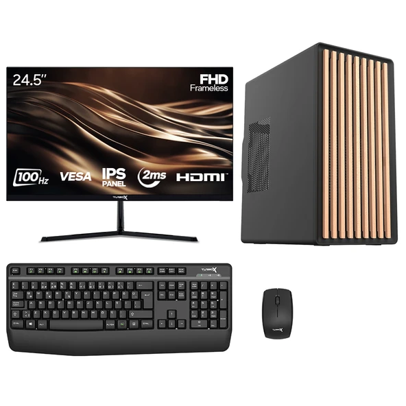 Turbox Tx8004 i5 13400 16GB DDR4 Ram 1TB M.2 NVMe SSD 24.5 inç Monitör Oem Paket ürün görseli 1
