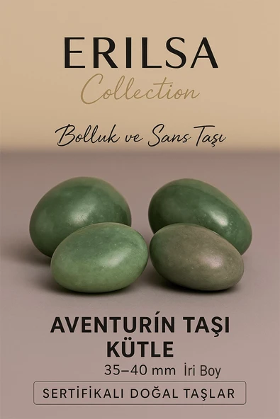 Sertifikalı Aventurin Taşı Kütle 35–40 mm – Bolluk ve Şans Taşı İri Boy Doğal Taş ürün görseli 1