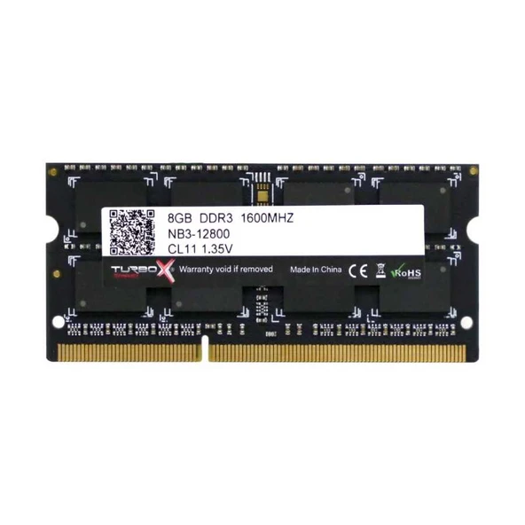 Turbox Evorion X 8GB DDR3 1600MHZ NB Ram ürün görseli 1