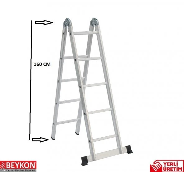 Beykon 5 + 5 Basamaklı Çok Amaçlı Katlanır Merdiven ürün görseli 1