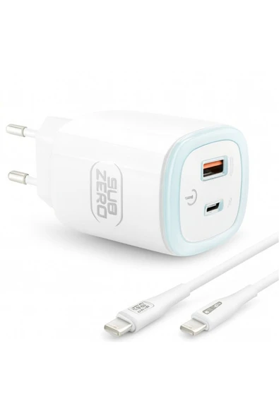 EXENAR 30W USB-C to Type-C / USB + PD Hızlı Şarj Aleti - Gece Lambası - Dokunmatik LEDLİ Şarj Aleti ürün görseli 1