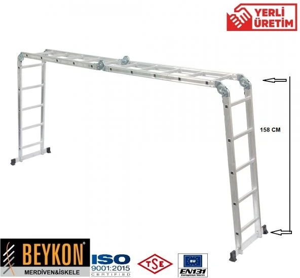 BEYKON 5.70 M KALIN PROFİL COK AMACLI AKROBAT MERDIVEN ürün görseli 1