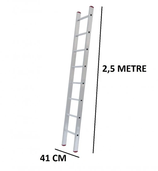BEYKON TEK PARÇA 2.5 METRE ALÜMİNYUM MERDİVEN ürün görseli 1
