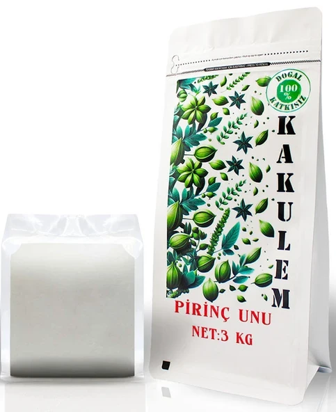KAKULEM GLUTENSİZ SERTİFİKALI Katkısız Bebek Pirinç Unu 3 KG ürün görseli 1