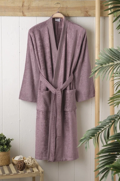 Pierre Cardin Bambu Kadın Bornoz Line Mürdüm ürün görseli 1