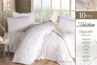 Bella Home 10 Parça Kristina Çeyiz Seti - Krem ürün görseli 1