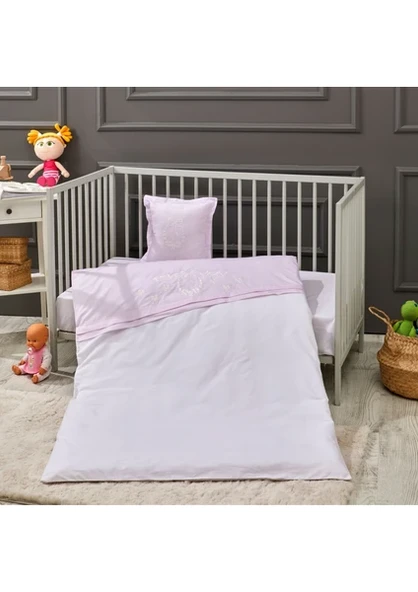 LaFiny - Laurel Bow Bebek Nevresim Takımı %100 Pamuk Nevresim, Çarşaf, 2xyastık Kılıfı ürün görseli 1