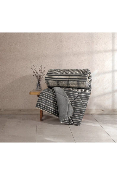 Velvet Çift Kişilik Yorgan Timbre Antrasit 195x215 cm ürün görseli 1