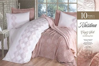 Bella Home 10 Parça Kristina Çeyiz Seti - Pudra ürün görseli 1