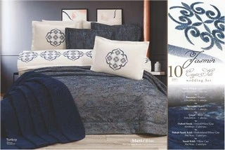 Bella Home 10 Parça Jasmin Çeyiz Seti - Mavi ürün görseli 1