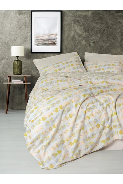 Cotton Box Minimal Tek Kişilik Lastikli Çarşaflı Nevresim Takımı Jocus Bej ürün görseli 1