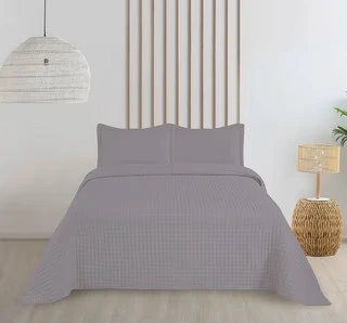 Bella Home Çift Kişilik Sonnia Yatak Örtüsü Seti - Gri ürün görseli 1