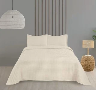 Bella Home Çift Kişilik Sonnia Yatak Örtüsü Seti - Krem ürün görseli 1