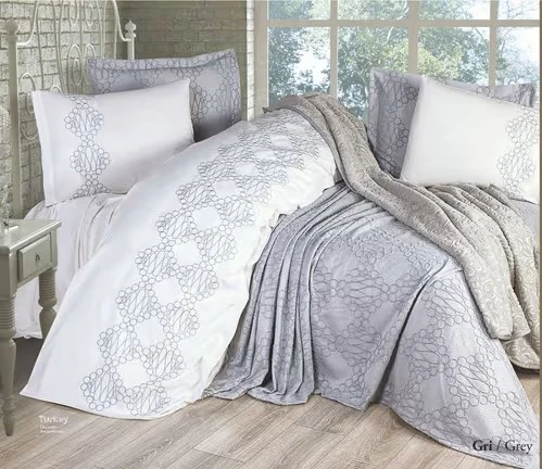 Bella Home 7 Parça Kristina Pike Takımı - Gri ürün görseli 1
