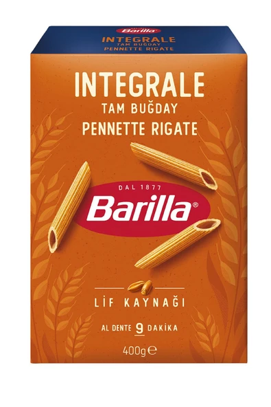 Barilla Tam Buğday Kalem Makarna (Integrale Pennette Rigate) 400 gr ürün görseli 1
