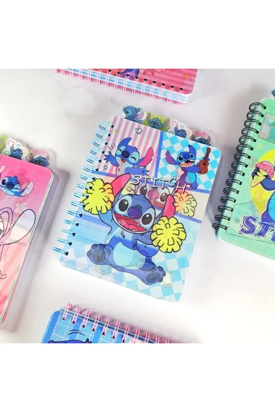 Vuslat Design Stitch Ayraçlı Hologram Kapak Spiralli Defter 120 Yaprak Çizgili ürün görseli 1