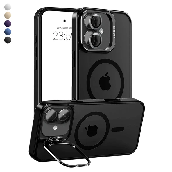 iPhone 17 Kılıf Armor Seri Magsafe Uyumlu Stand Özellikli Kamera Lensli Kapak ürün görseli 1