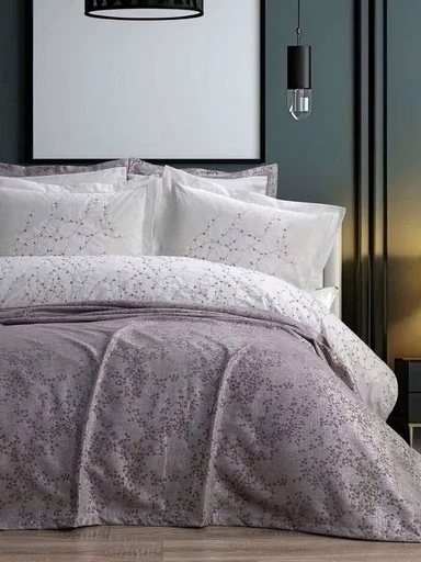 Bella Home Burçak 7 Parça Yatak Örtüsü Seti Gül Kurusu ürün görseli 1