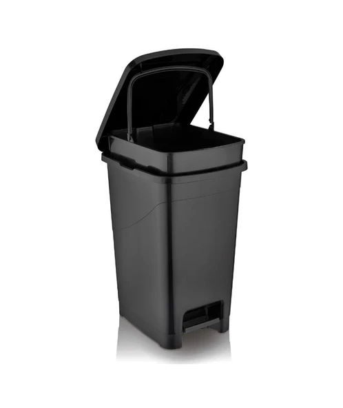 Omnipazar SRL-3030 Slim Pedallı Plastik Çöp Kovası İç Kovalı 40 lt Siyah ürün görseli 1