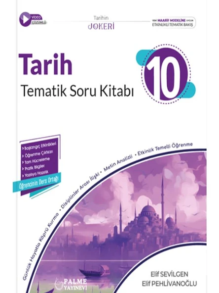 PALME 10.SINIF JOKER TARİH SORU KİTABI TEMATİK *YENİ* ürün görseli 1