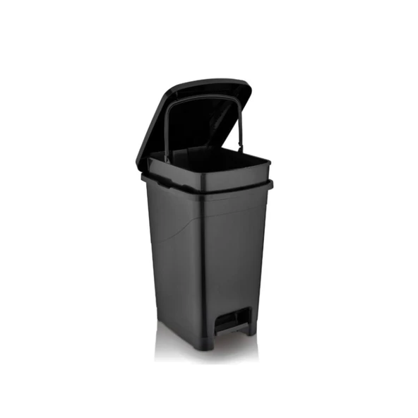 Omnipazar SRL-3029 Slim Pedallı Plastik Çöp Kovası İç Kovalı 25 lt Siyah ürün görseli 1