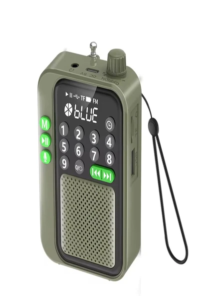 ULTRATEKNO C9 Bluetooth Şarjlı Radyo USB & TF Kart Okuyucu Deprem Çantasına Uygun FM Radyo ürün görseli 1