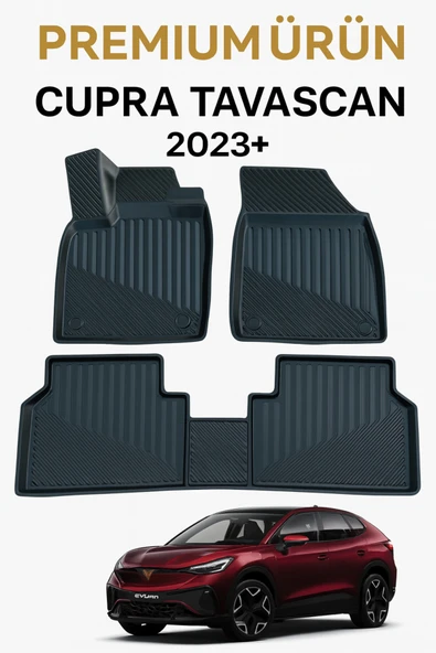 Black Gold Cupra Tavascan 2023+ Uyumlu 3D Oto Paspas Premium ürün görseli 1