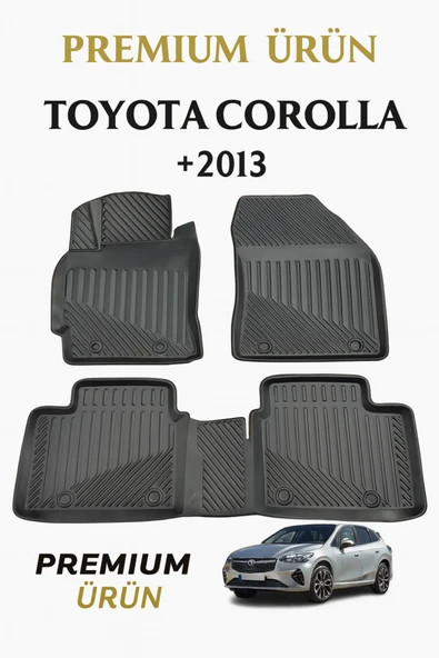 Black Gold Toyota Corolla 2013+ Uyumlu 3D Oto Paspas Premium ürün görseli 1