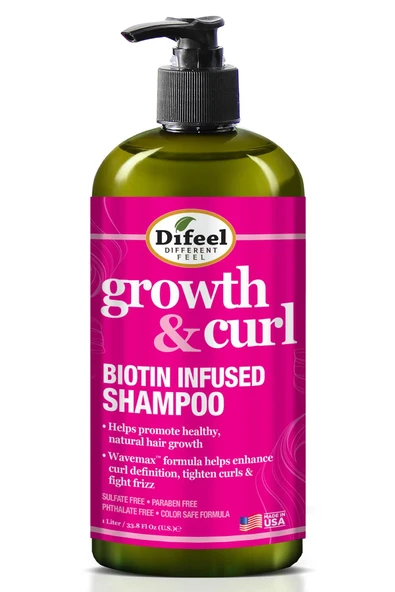 Difeel Growth & Curl Biotin Şampuan 1LT ürün görseli 1