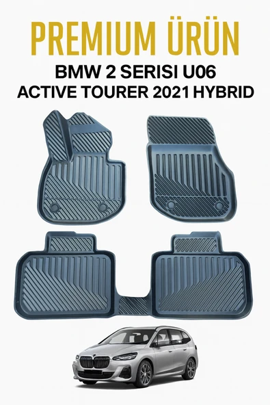 Black Gold Bmw 2 Serisi U06 Active Tourier 2021 Hybrid Uyumlu 3D Oto Paspas Premium ürün görseli 1