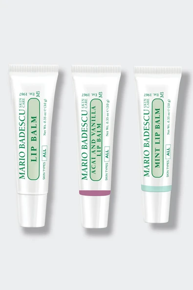 Mario Badescu Dudak Balmı Üçlü Set 3x10GR ürün görseli 1