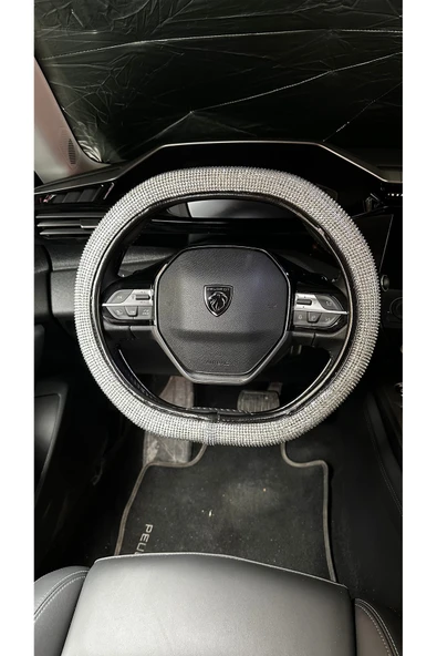 Gümüş Taşlı Direksiyon Kılıfı Peugeot Direksiyonlarına Özel Tasarım ürün görseli 1