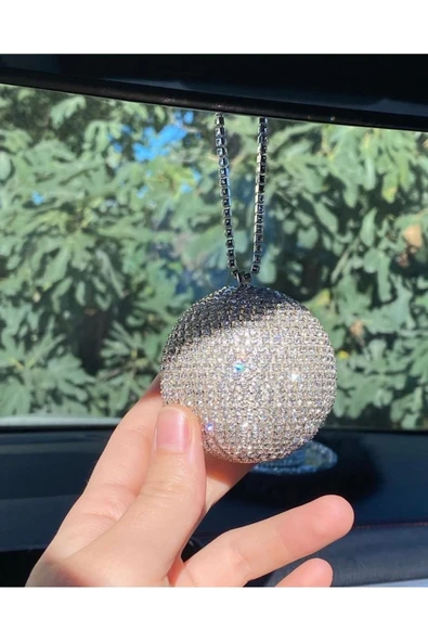 Kristal Taşlı DİSKO topu Dikiz Ayna Süsü(7 cm ) ürün görseli 1