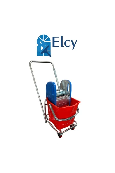 ELCY Tek Kovalı Çelik Presli Temizlik Paspas Arabası ( ÇELİK PRESS ) ürün görseli 1