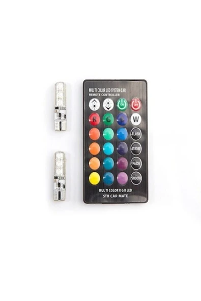 T10 Rgb Kumandalı Park Ampulleri Modlu - Resim 4